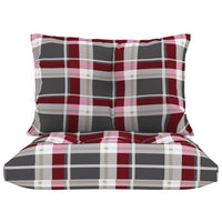 Thumbnail for Palettensofa-Auflagen 2 Stk. Rot Karomuster Stoff