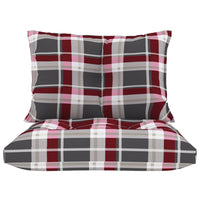 Thumbnail for Palettensofa-Auflagen 2 Stk. Rot Karomuster Stoff