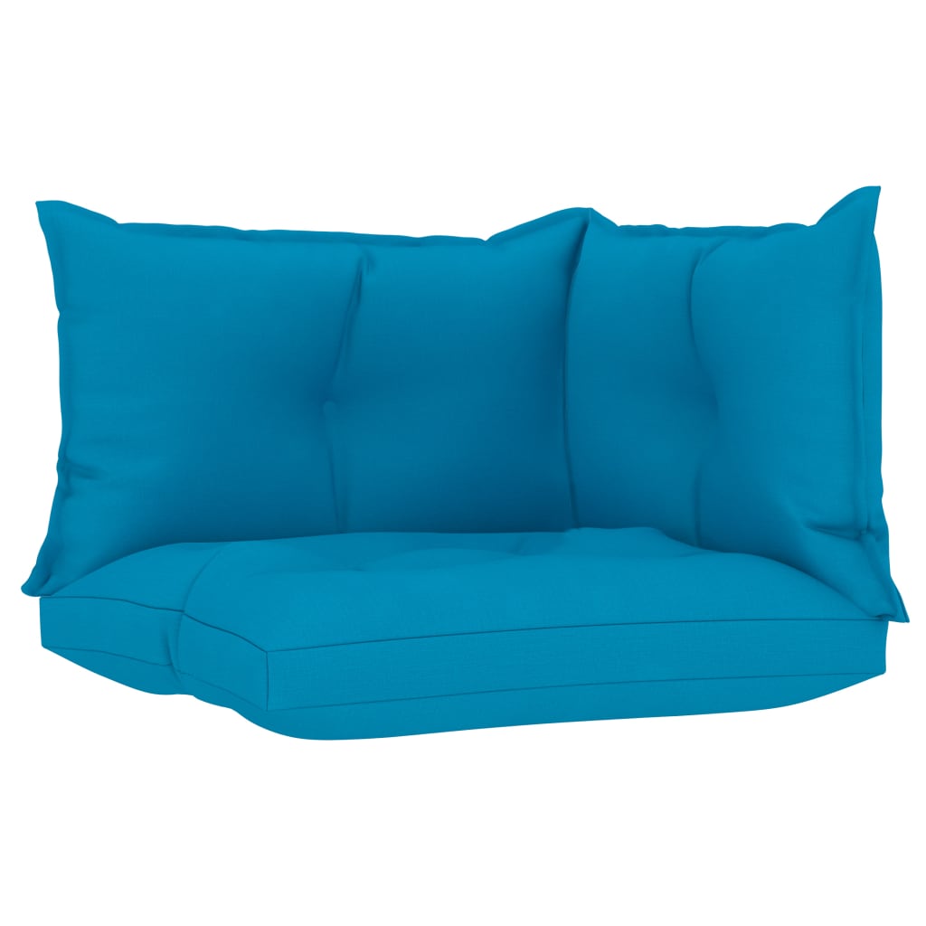 Palettensofa-Auflagen 3 Stk. Blau Stoff