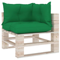 Thumbnail for Palettensofa-Auflagen 3 Stk. Grün Stoff