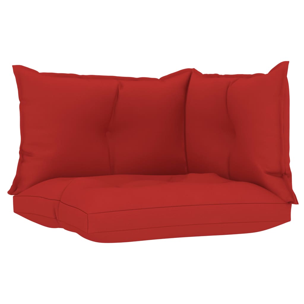 Palettensofa-Auflagen 3 Stk. Rot Stoff