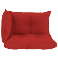 Thumbnail for Palettensofa-Auflagen 3 Stk. Rot Stoff