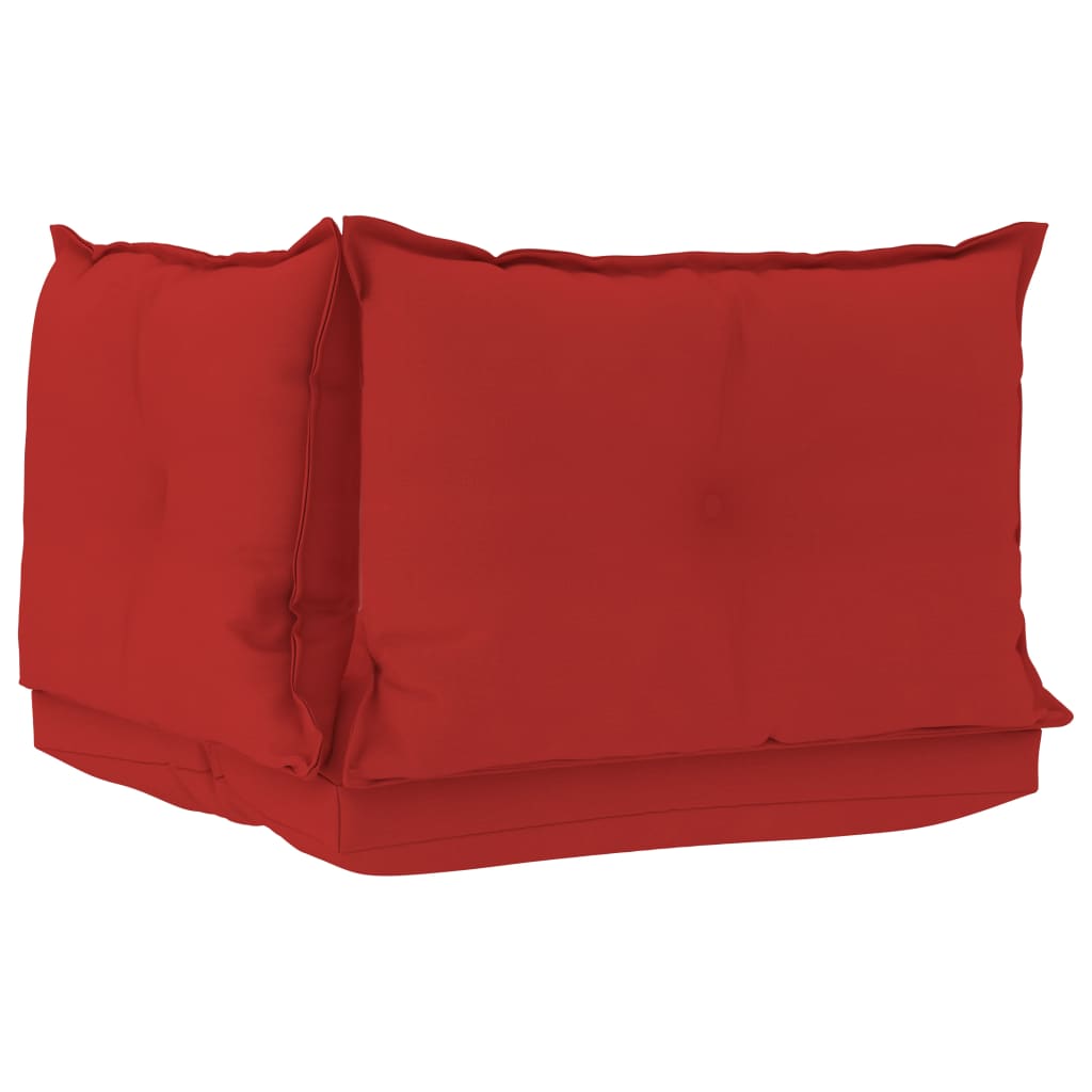 Palettensofa-Auflagen 3 Stk. Rot Stoff