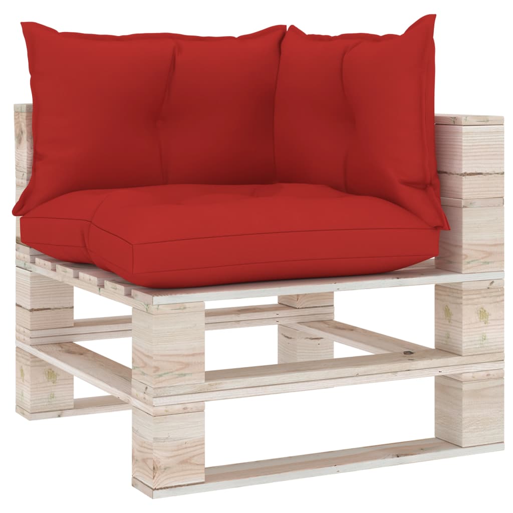 Palettensofa-Auflagen 3 Stk. Rot Stoff