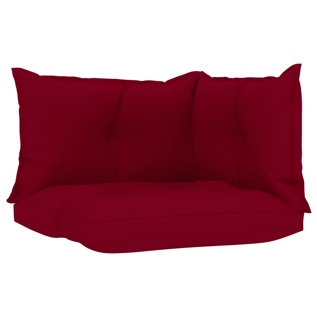Palettensofa-Auflagen 3 Stk. Weinrot Stoff