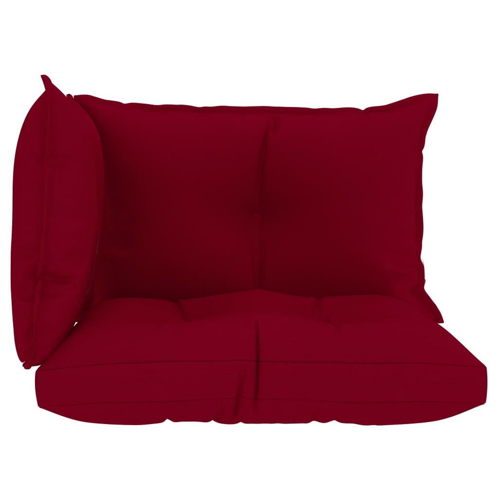 Palettensofa-Auflagen 3 Stk. Weinrot Stoff