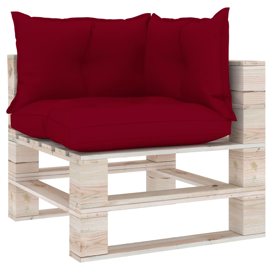 Palettensofa-Auflagen 3 Stk. Weinrot Stoff