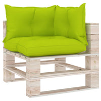 Thumbnail for Palettensofa-Auflagen 3 Stk. Hellgrün Stoff