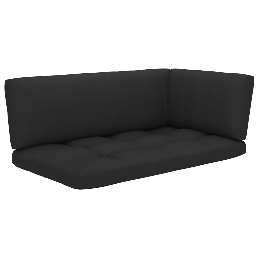 Palettensofa-Auflagen 3 Stk. Schwarz