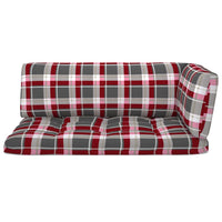Thumbnail for Palettensofa-Auflagen 3 Stk. Rot Karomuster