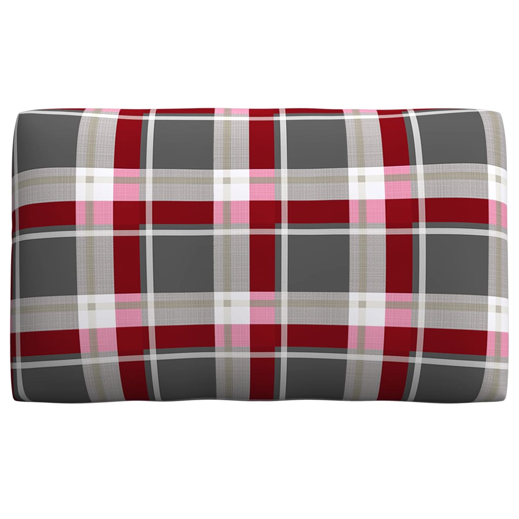 Palettensofa-Auflagen 3 Stk. Rot Karomuster