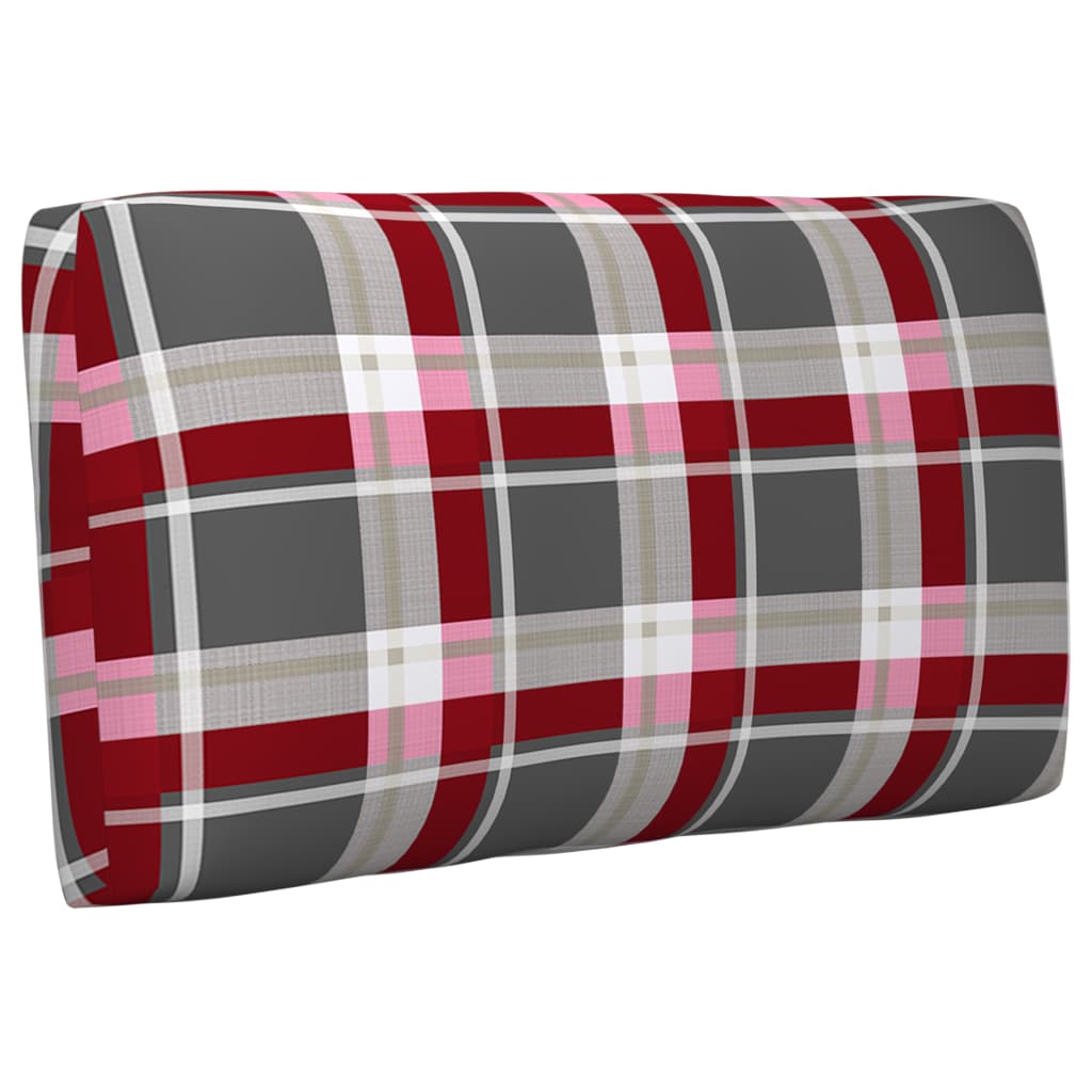 Palettensofa-Auflagen 3 Stk. Rot Karomuster