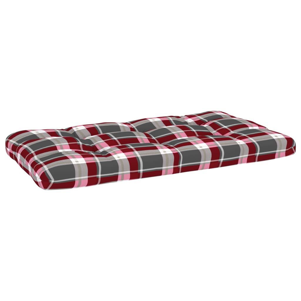 Palettensofa-Auflagen 3 Stk. Rot Karomuster