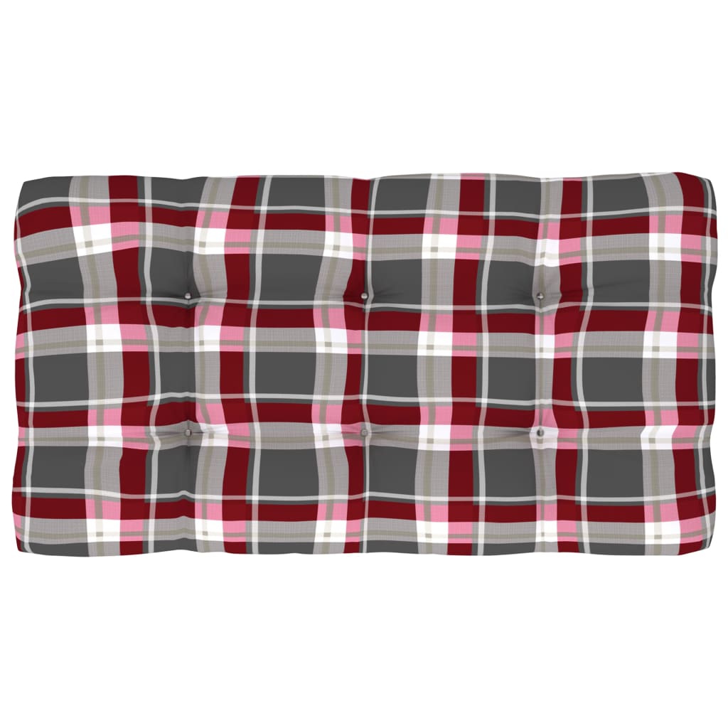 Palettensofa-Auflagen 3 Stk. Rot Karomuster