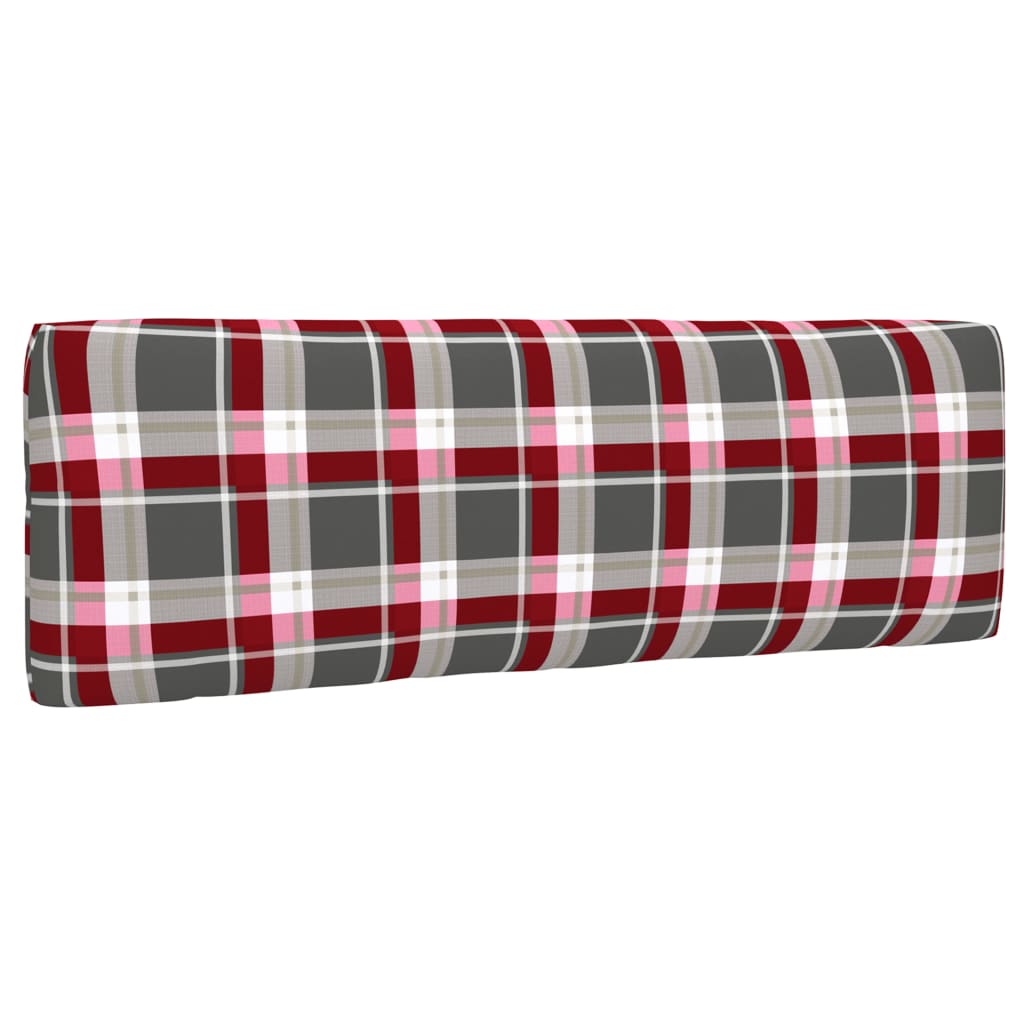 Palettensofa-Auflagen 3 Stk. Rot Karomuster
