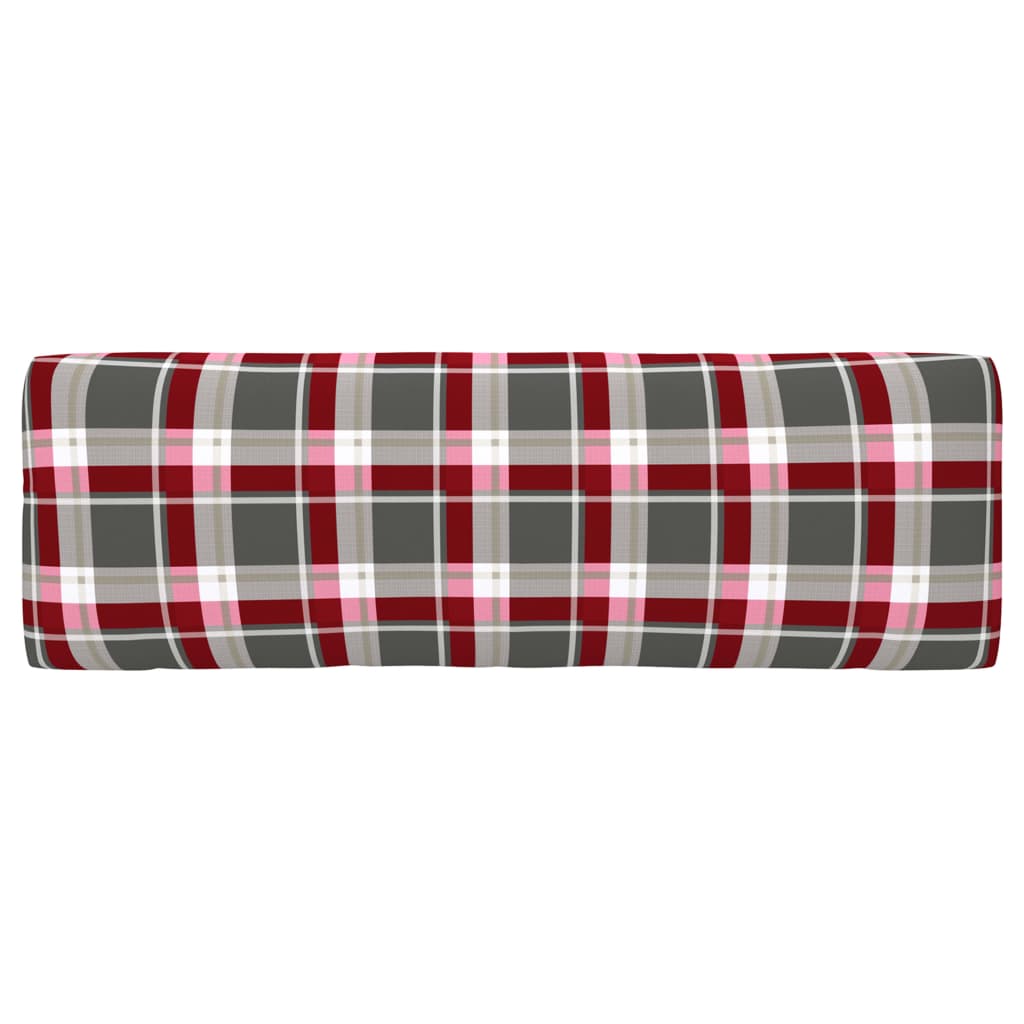 Palettensofa-Auflagen 3 Stk. Rot Karomuster