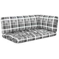 Thumbnail for Palettensofa-Auflagen 3 Stk. Grau Karomuster