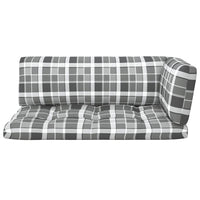 Thumbnail for Palettensofa-Auflagen 3 Stk. Grau Karomuster