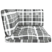 Thumbnail for Palettensofa-Auflagen 3 Stk. Grau Karomuster