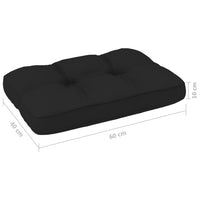 Thumbnail for Palettensofa-Kissen Schwarz 60x40x10 cm