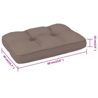 Thumbnail for Palettensofa-Kissen Taupe 60x40x10 cm