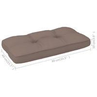 Thumbnail for Palettenkissen Taupe 80x40x10 cm Stoff