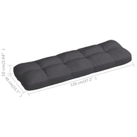 Thumbnail for Palettensofa-Kissen Anthrazit 120x40x10 cm