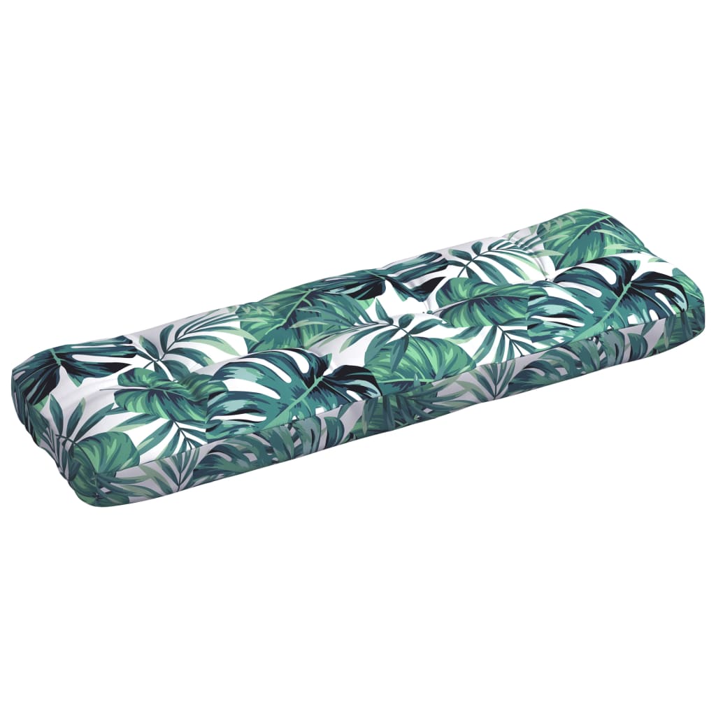 Palettenkissen Blattmuster 120x40x10 cm Stoff