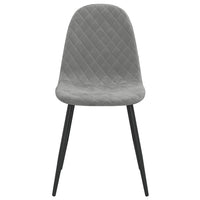 Thumbnail for Esszimmerstühle 2 Stk. Hellgrau Samt