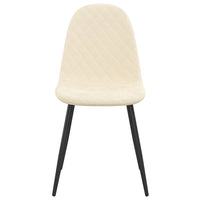 Thumbnail for Esszimmerstühle 4 Stk. Cremeweiß Samt