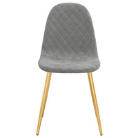 Thumbnail for Esszimmerstühle 4 Stk. Hellgrau Samt