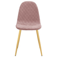 Thumbnail for Esszimmerstühle 4 Stk. Rosa Samt