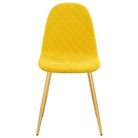 Thumbnail for Esszimmerstühle 4 Stk. Senfgelb Samt