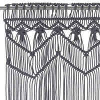 Thumbnail for Makramee Vorhang Anthrazit 140x240 cm Baumwolle