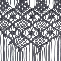 Thumbnail for Makramee Vorhang Anthrazit 140x240 cm Baumwolle