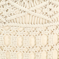 Thumbnail for Makramee Sitzpuff Handgefertigt 45x30 cm Baumwolle