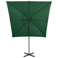 Thumbnail for Ampelschirm mit Mast und LED-Leuchten Grün 250 cm