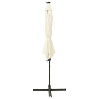 Thumbnail for Ampelschirm mit Mast und LED-Leuchten Sandfarben 300 cm