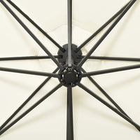 Thumbnail for Ampelschirm mit Mast und LED-Leuchten Sandfarben 300 cm