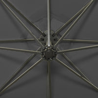 Thumbnail for Ampelschirm mit Mast und LED-Leuchten Anthrazit 300 cm