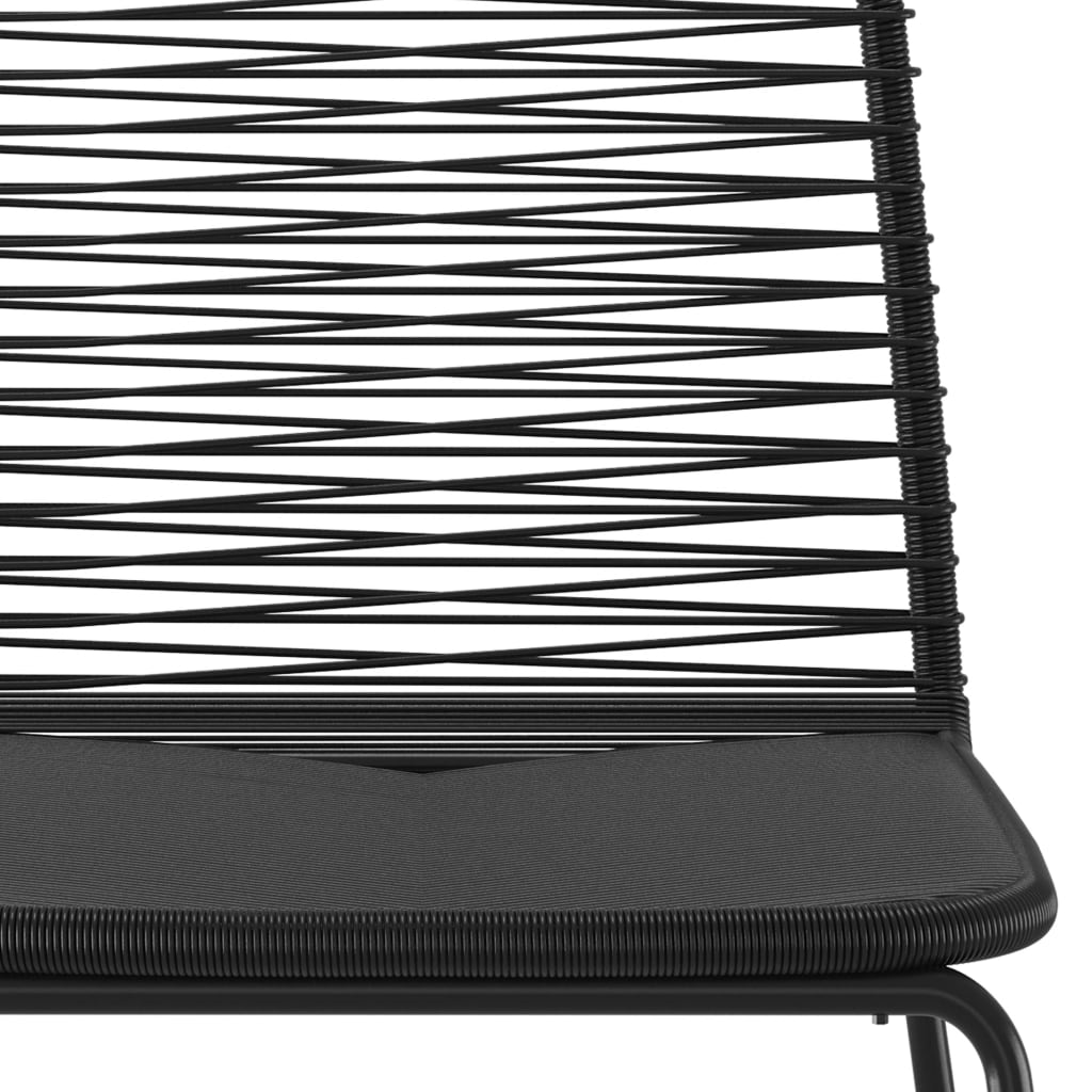 vidaXL Gartenstühle 4 Stk. Poly Rattan Schwarz