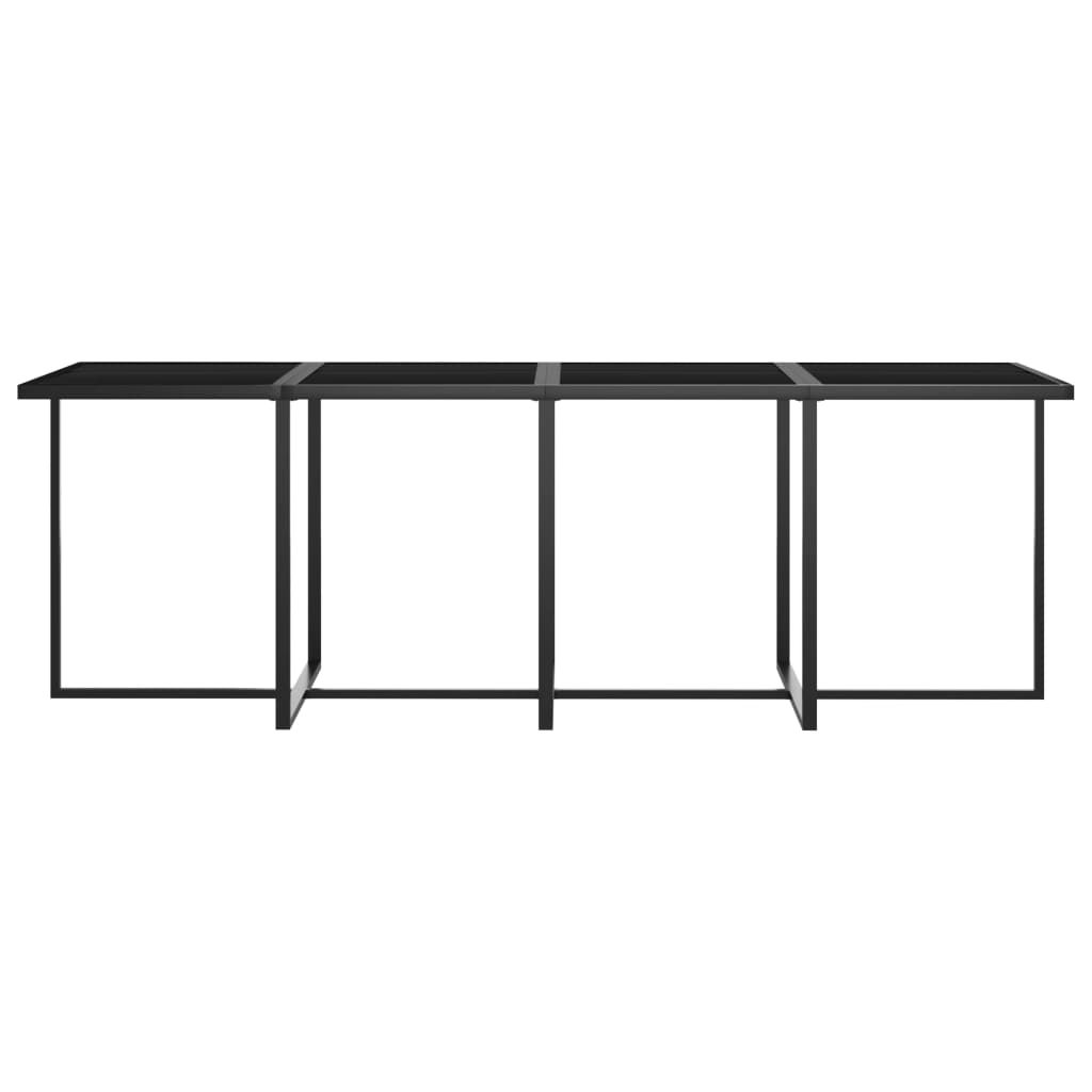 9-tlg. Garten-Essgruppe mit Kissen Poly Rattan Grau