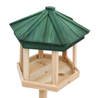 Thumbnail for Vogelfutterhaus mit Ständer Tanne Massivholz 33x106 cm