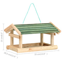 Thumbnail for Vogelfutterhaus Massivholz 35x29,5x21 cm