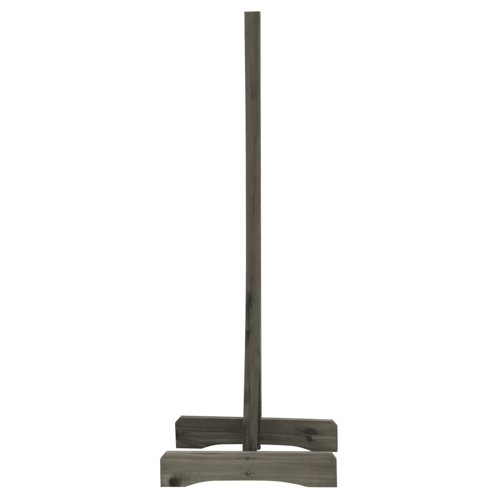 Garten-Rankzaun Grau 150x80 cm Massivholz Tanne