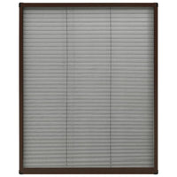 Thumbnail for Insektenschutz-Plissee für Fenster Aluminium Braun 80x100 cm