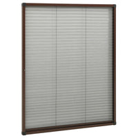 Thumbnail for Insektenschutz-Plissee für Fenster Aluminium Braun 80x100 cm