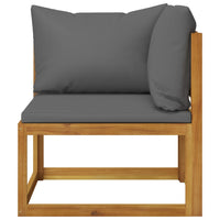 Thumbnail for 3057611 vidaXL 9 Piece Garden Lounge Set with Cushion Solid Acacia Wood (4x311856+311866)