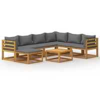 Thumbnail for 8-tlg. Garten-Lounge-Set mit Auflagen Massivholz Akazie