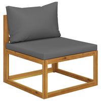 Thumbnail for 8-tlg. Garten-Lounge-Set mit Auflagen Massivholz Akazie